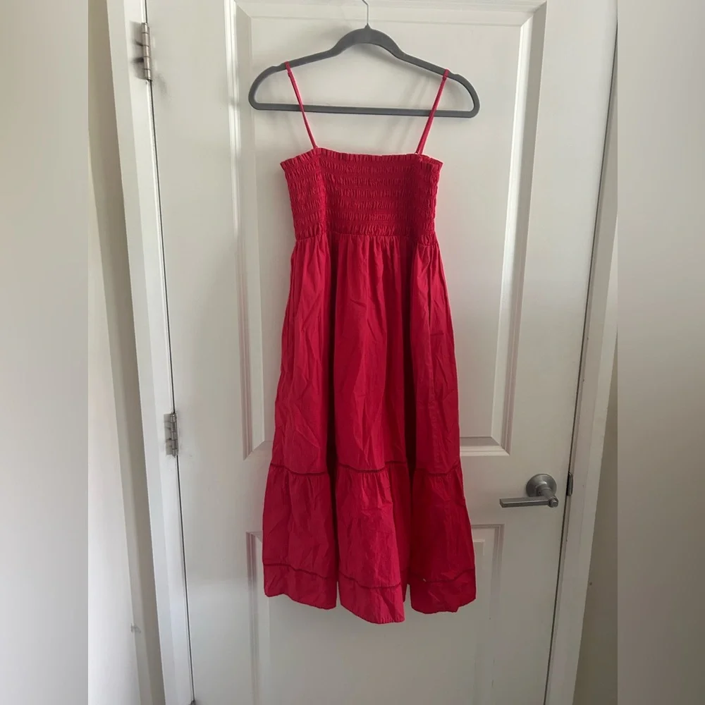 O. P. T. Cotton Leila Smocked Dress With Pocket - Picture 9 of 11